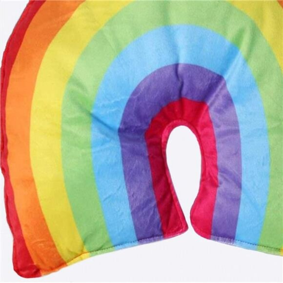 Rainbow Plush Throw Pillow Colorful Decorative Cushion for Kids Girls Bedroom De - Picture 6 of 7